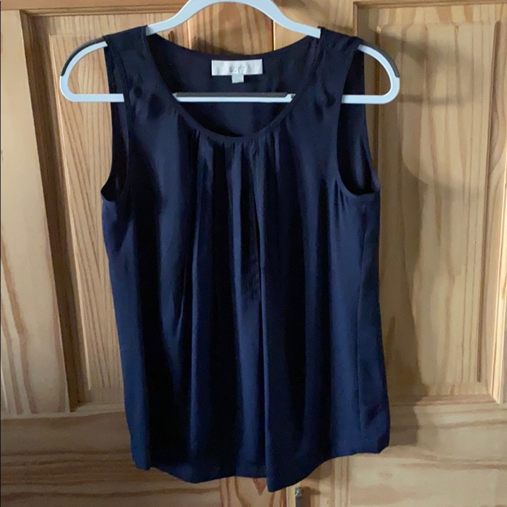Loft size S blue rayon sleeveless